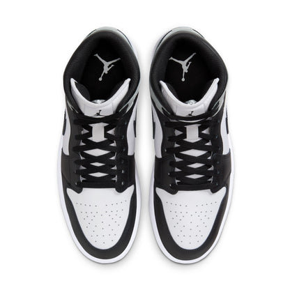 Air Jordan Mens 1 Mid - White/Smoke Grey