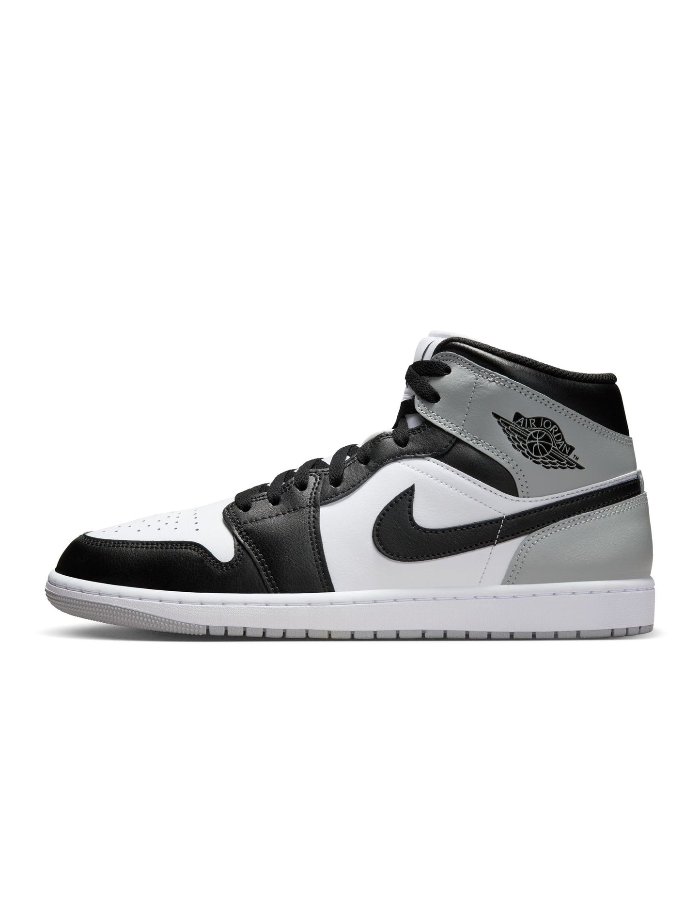 Air Jordan Mens 1 Mid - White/Smoke Grey