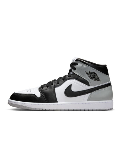 Air Jordan Mens 1 Mid - White/Smoke Grey