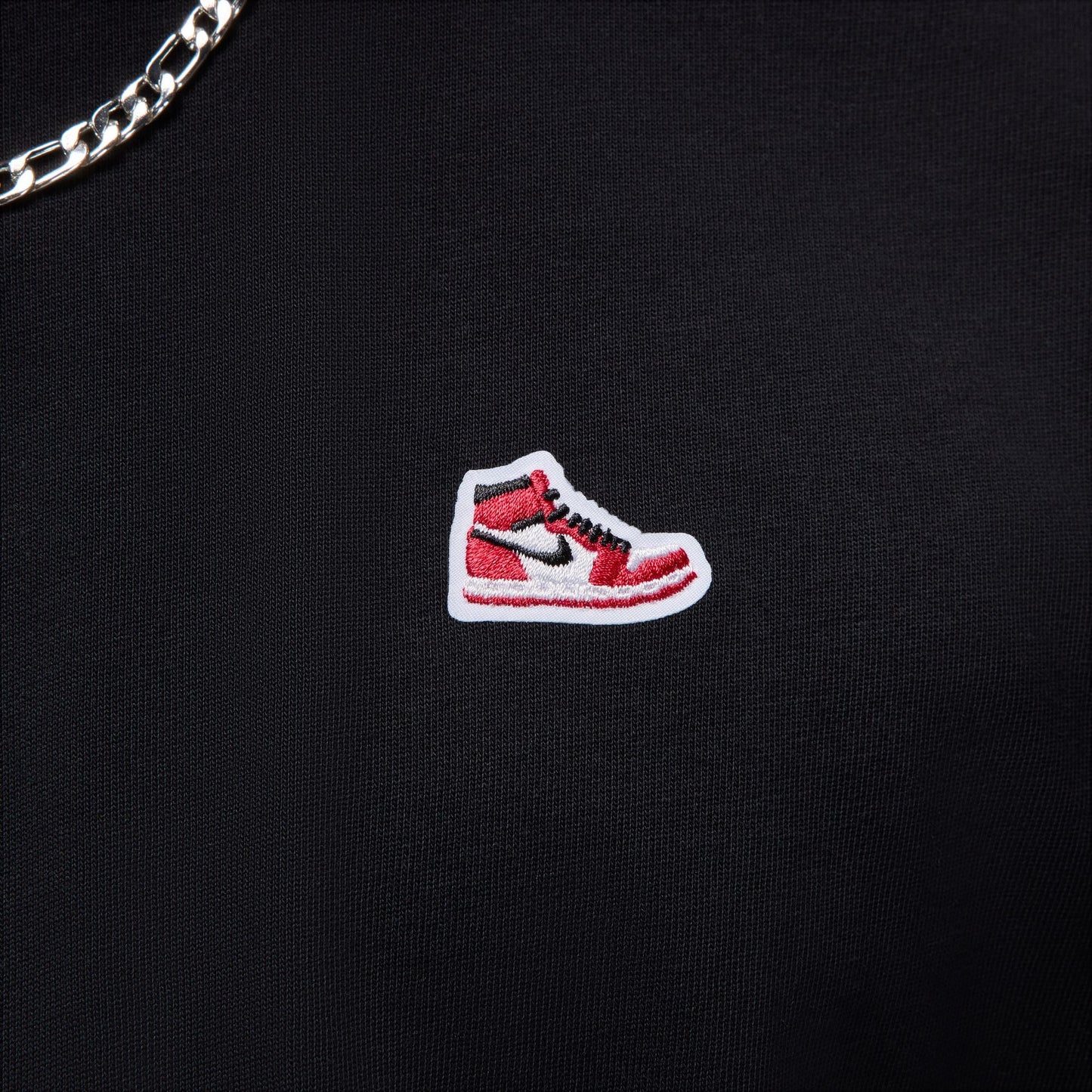 Air Jordan Mens Sneaker Patch Tee - Black