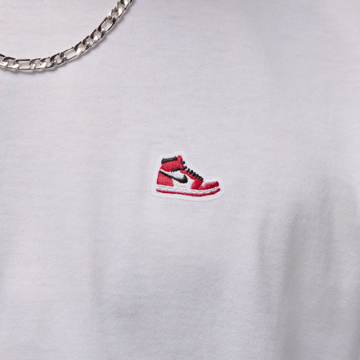 Air Jordan Mens Sneaker Patch Tee - White