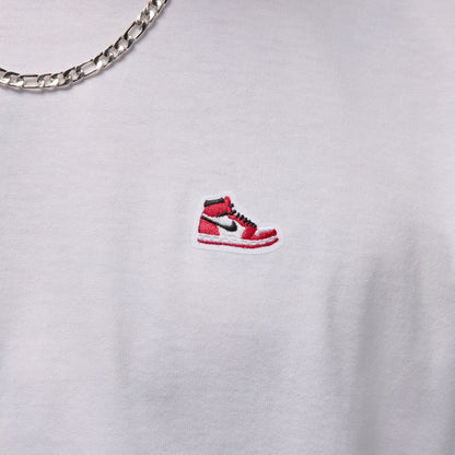 Air Jordan Mens Sneaker Patch Tee - White