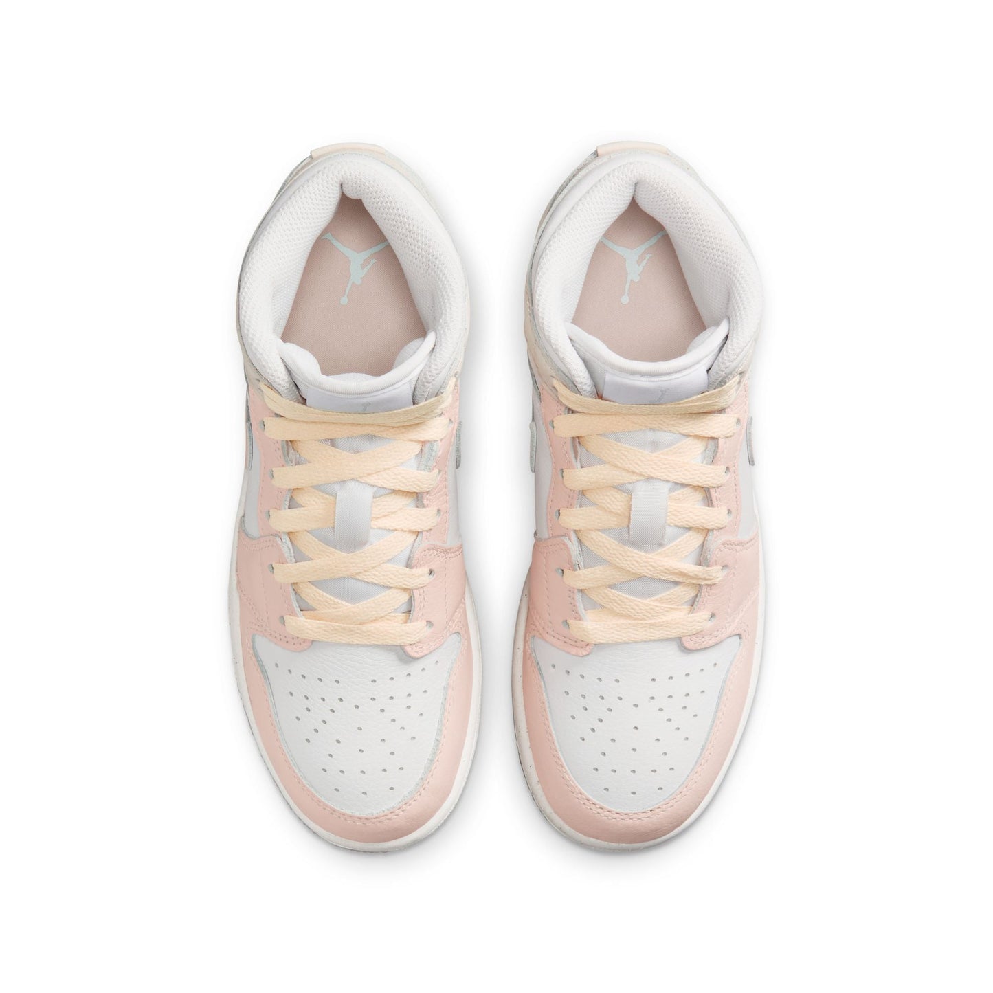 Air Jordan Big Kids 1 Mid SE - Sail/Guava Ice