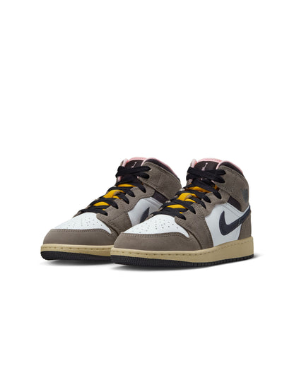 Air Jordan Big Kids 1 Mid SE- Oil Grey