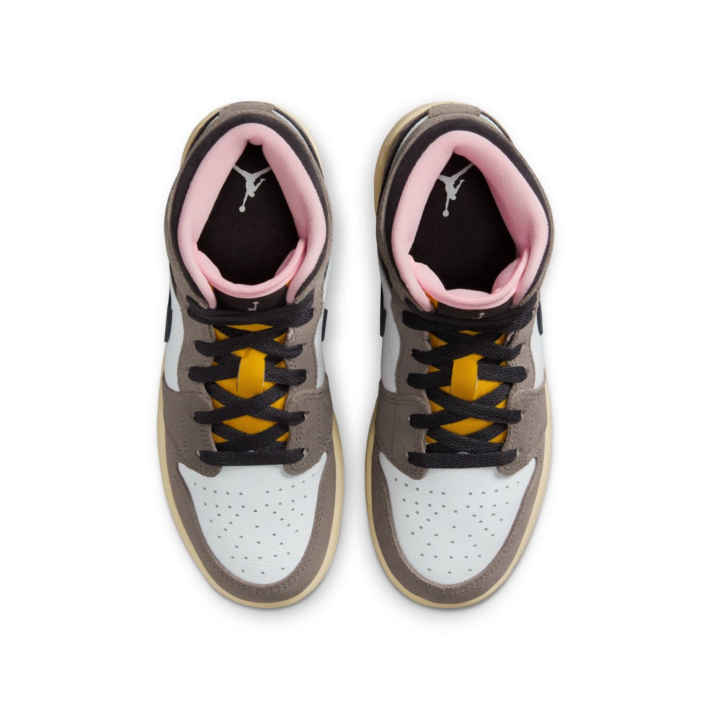 Air Jordan Big Kids 1 Mid SE- Oil Grey