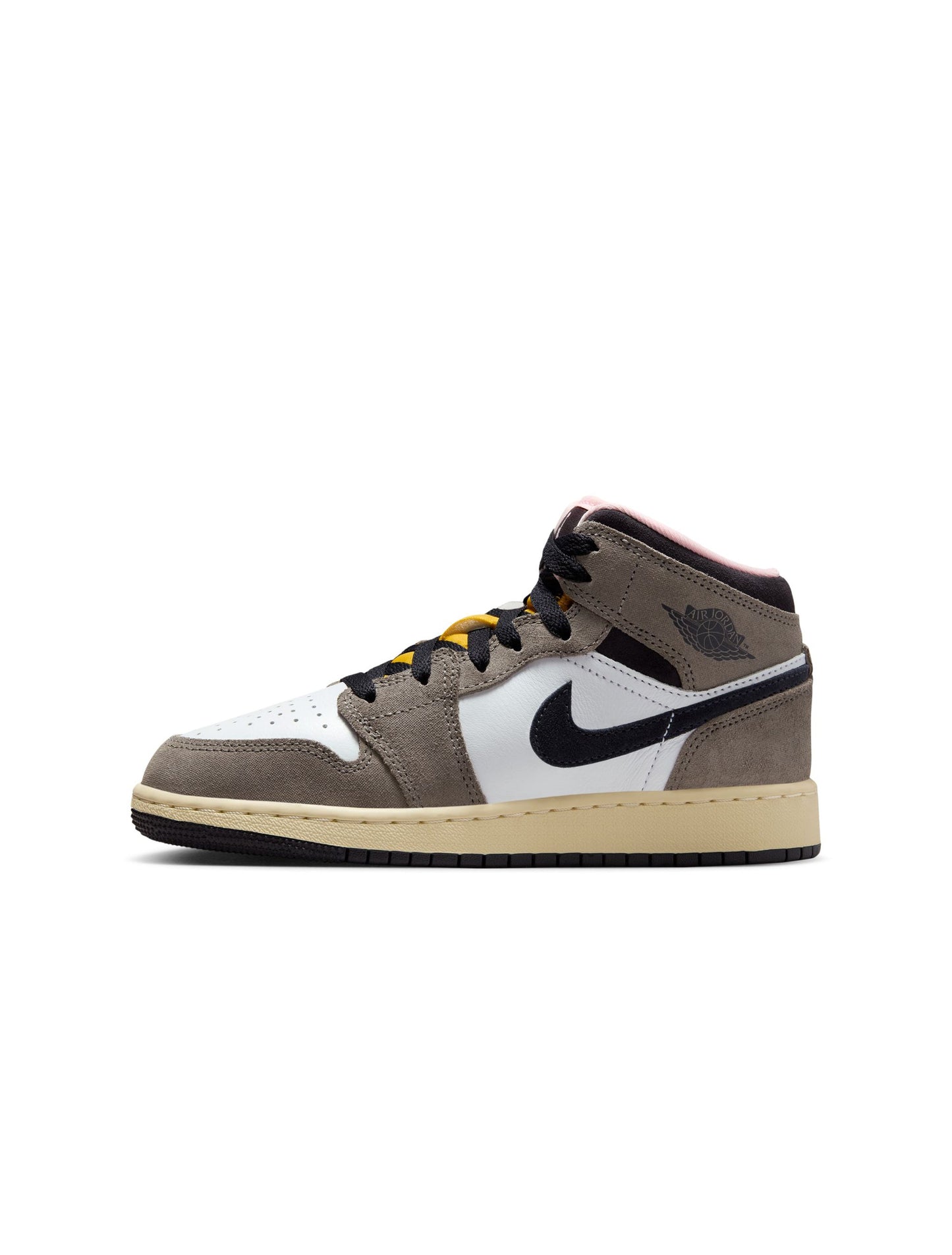 Air Jordan Big Kids 1 Mid SE- Oil Grey