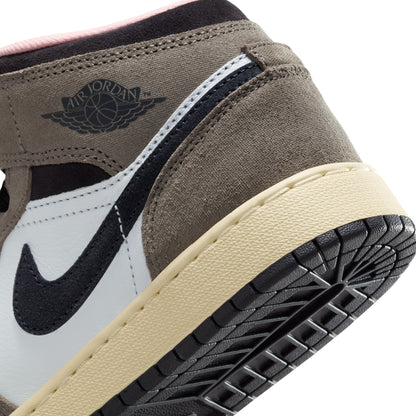 Air Jordan Big Kids 1 Mid SE- Oil Grey