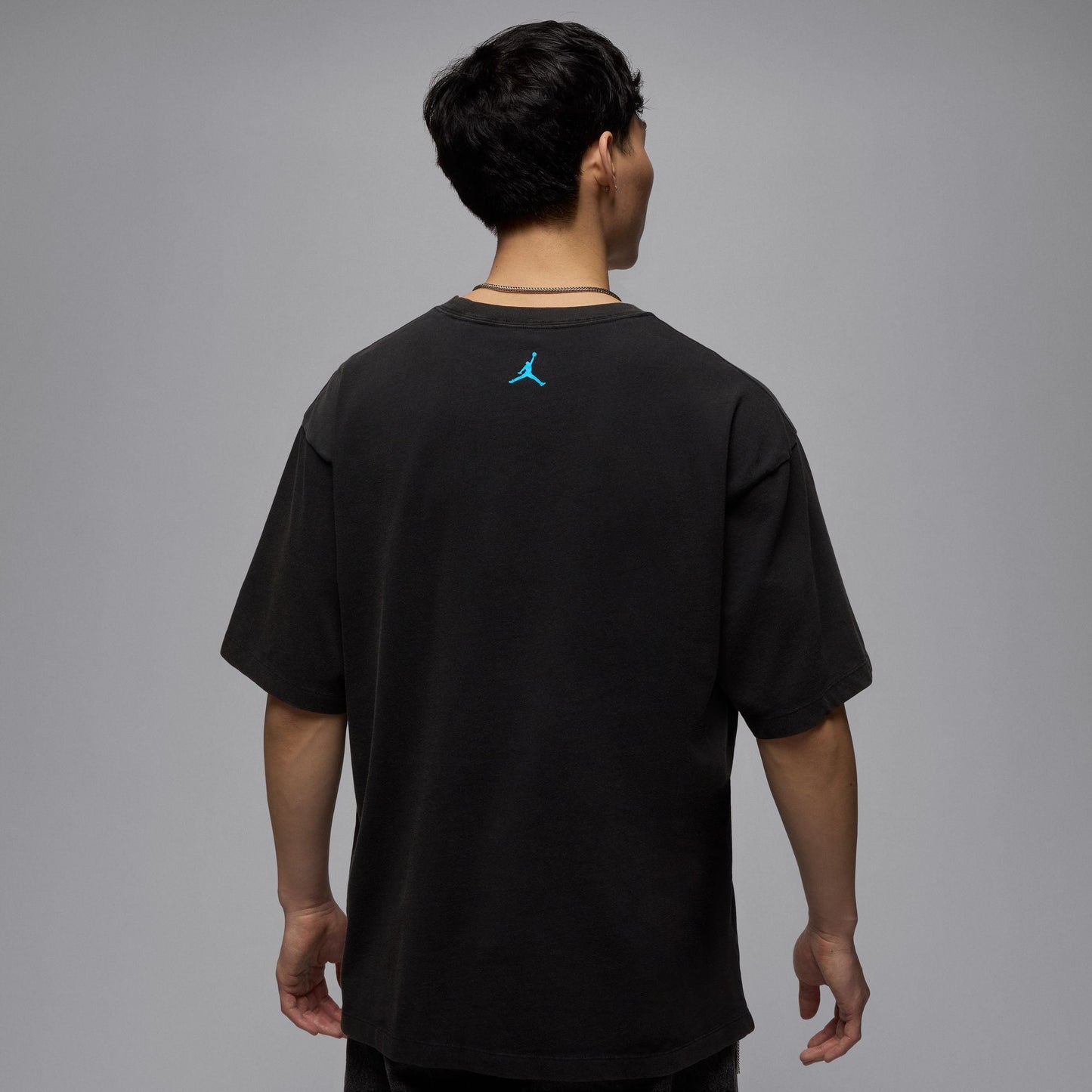 Air Jordan Mens Flight Essentials Tee - Black/Dark Powder Blue