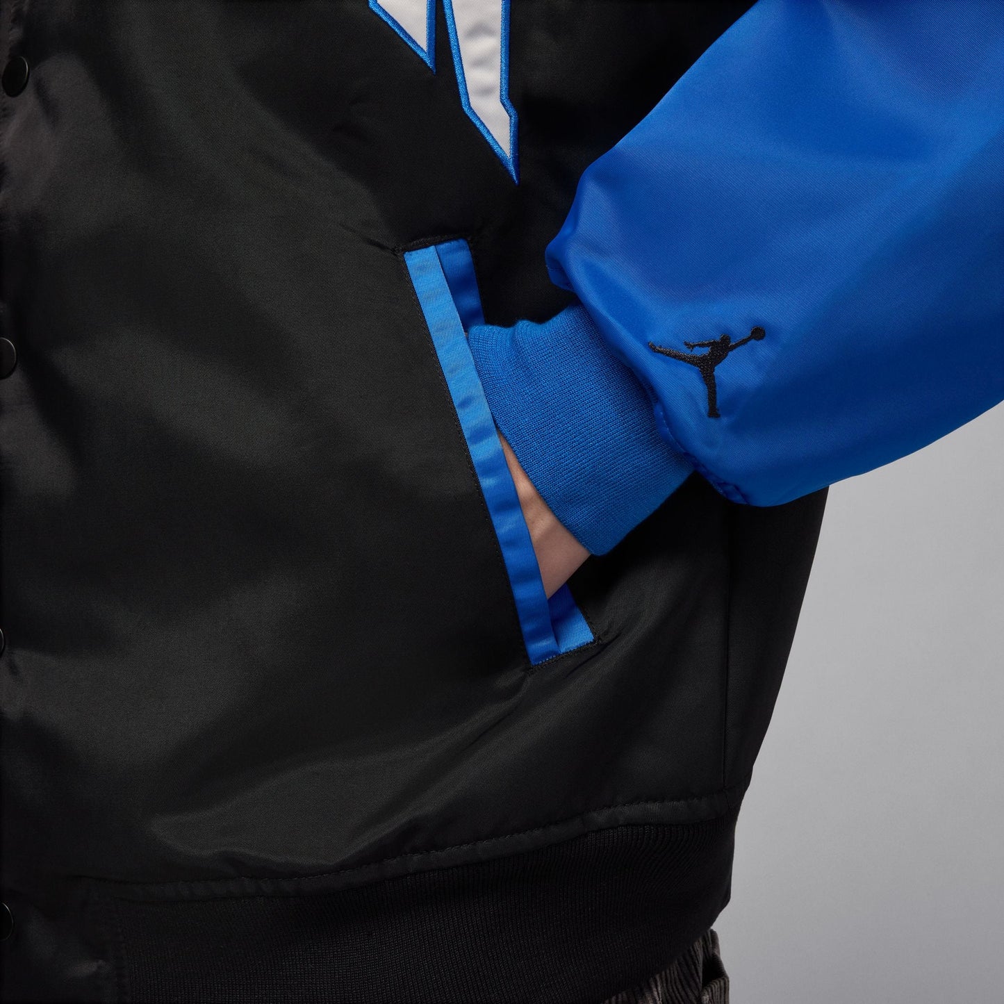 Air Jordan Mens Collegiate Varsity Jacket - Black/Sport Blue