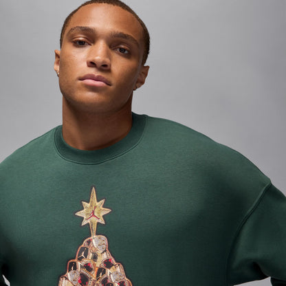 Air Jordan Mens Holiday Fleece Crewneck - Midnight Green