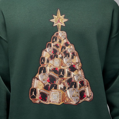 Air Jordan Mens Holiday Fleece Crewneck - Midnight Green