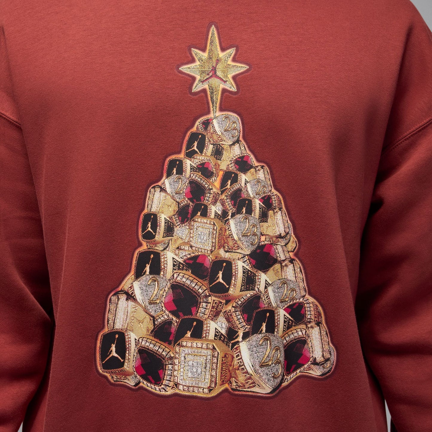 Air Jordan Mens Holiday Fleece Crewneck - Redstone