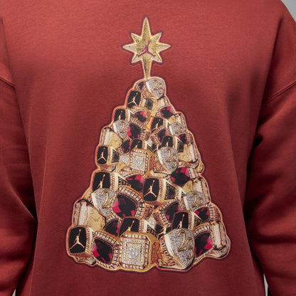 Air Jordan Mens Holiday Fleece Crewneck - Redstone