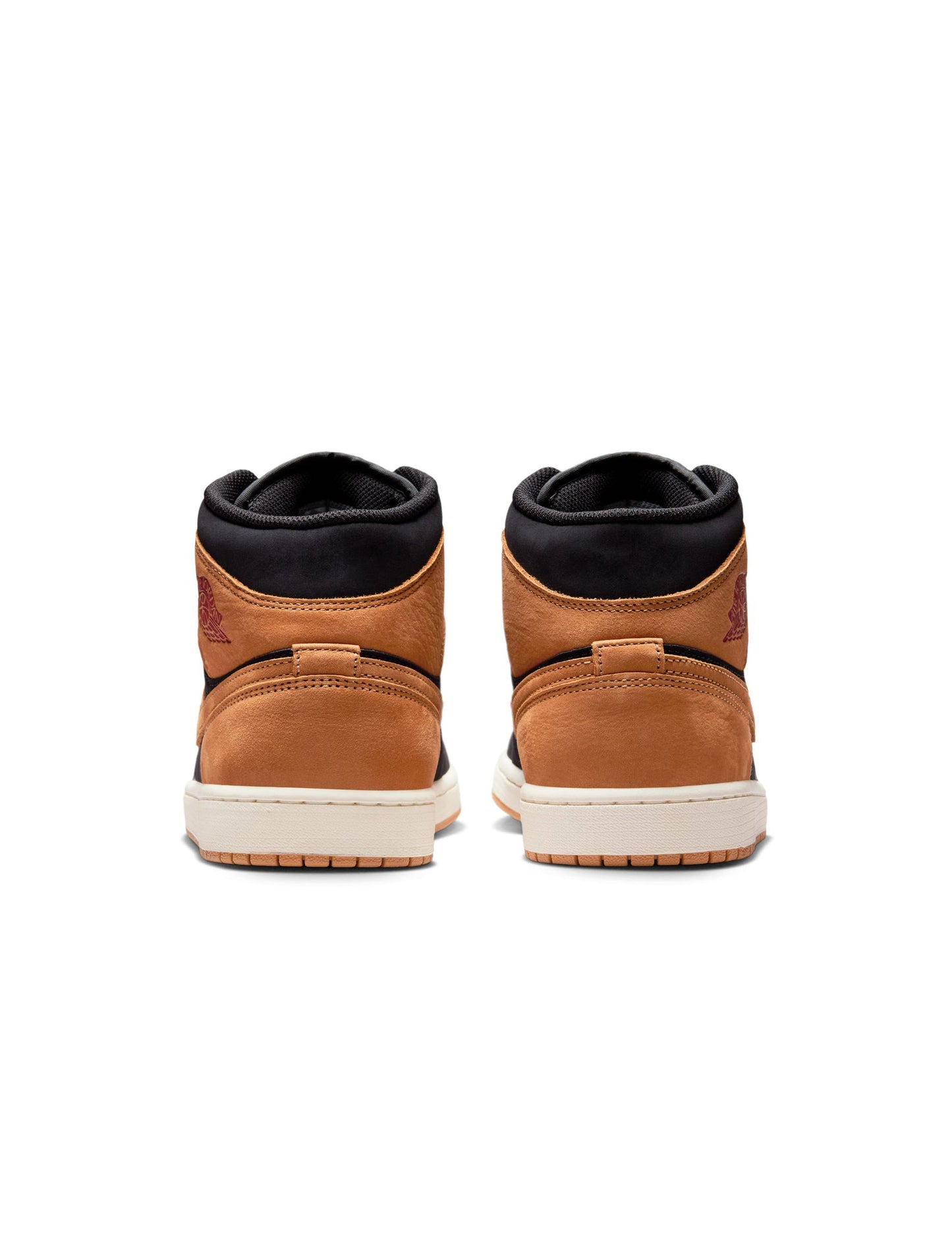 Air Jordan Mens 1 Mid SE - Black/Flax