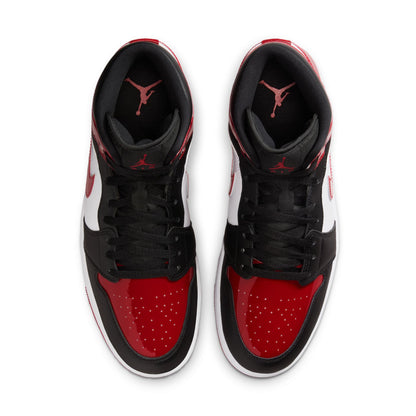 Air Jordan Mens 1 Mid SE - Black/Varsity Red