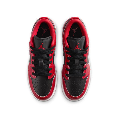 Air Jordan Big Kids 1 Low SE - Black/Varsity Red