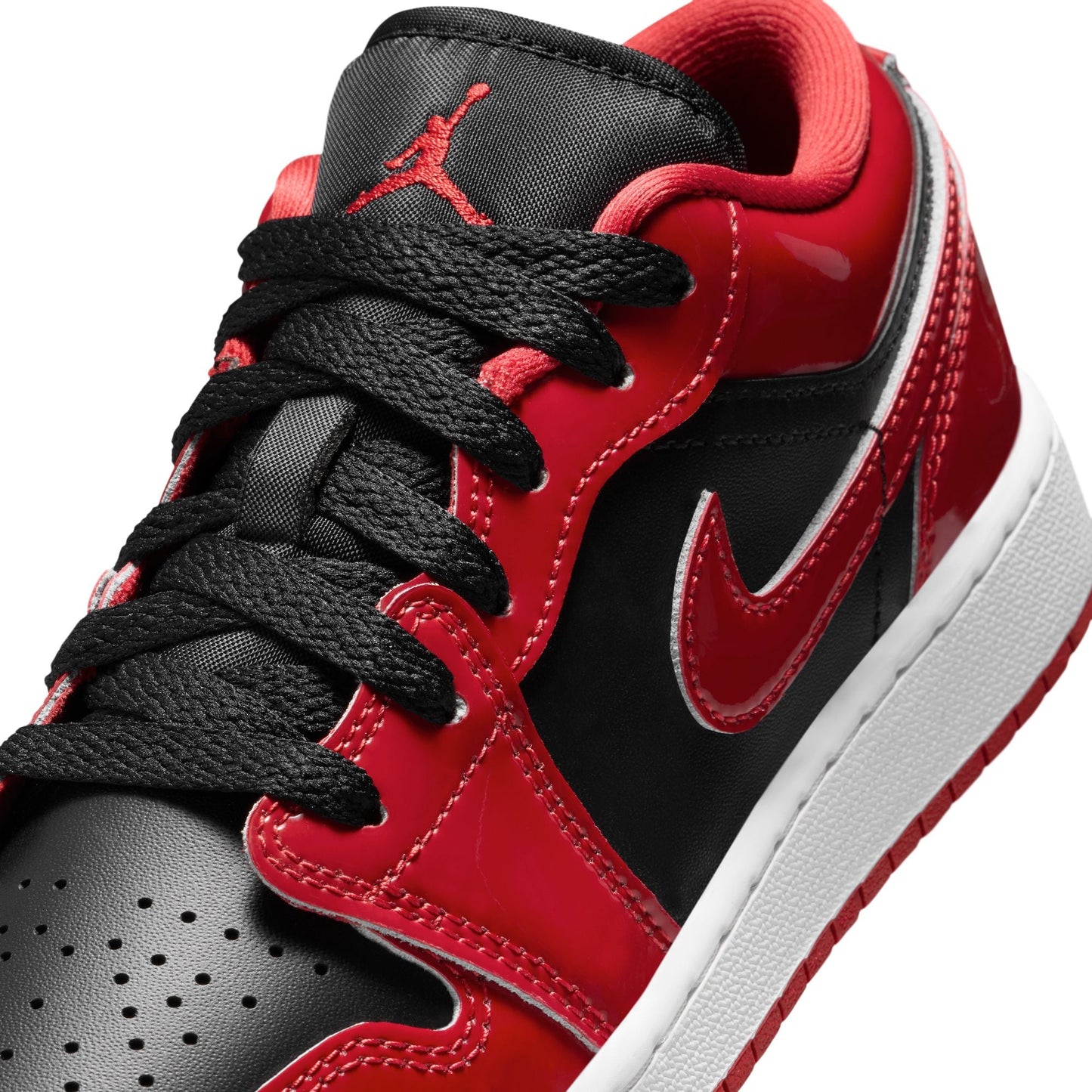 Air Jordan Big Kids 1 Low SE - Black/Varsity Red
