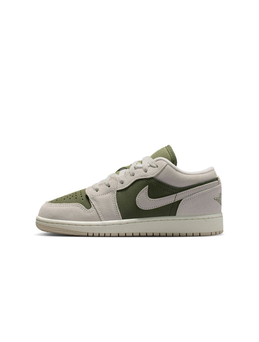 Air Jordan Big Kids 1 Low SE - Medium Olive