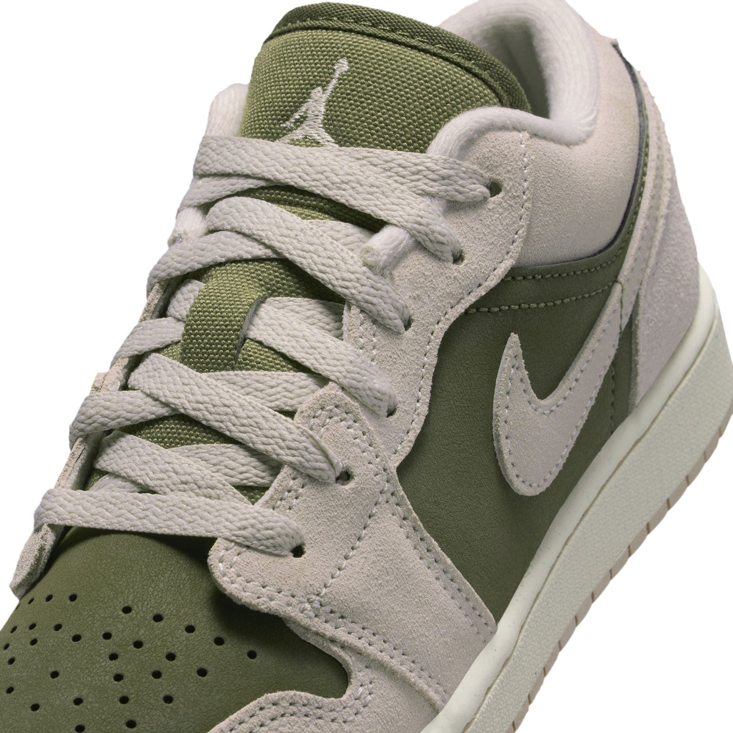 Air Jordan Big Kids 1 Low SE - Medium Olive