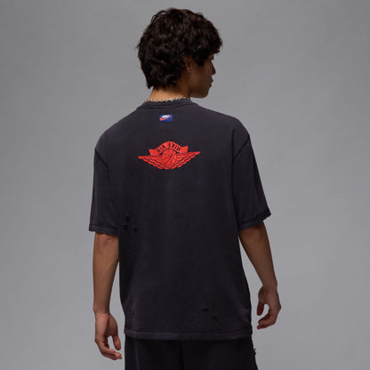 Air Jordan Mens Rare Air Tee - Black/Chile Red