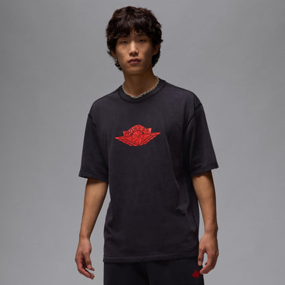 Air Jordan Mens Rare Air Tee - Black/Chile Red