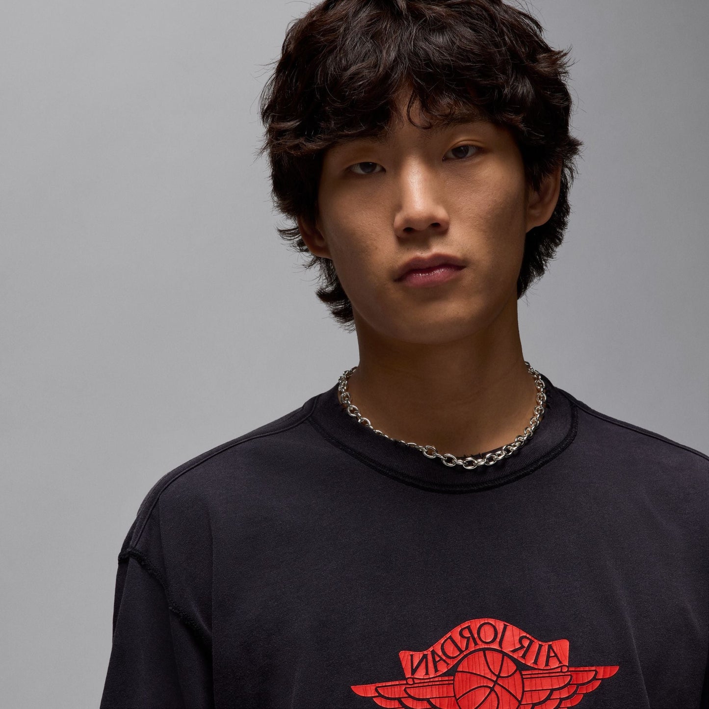 Air Jordan Mens Rare Air Tee - Black/Chile Red