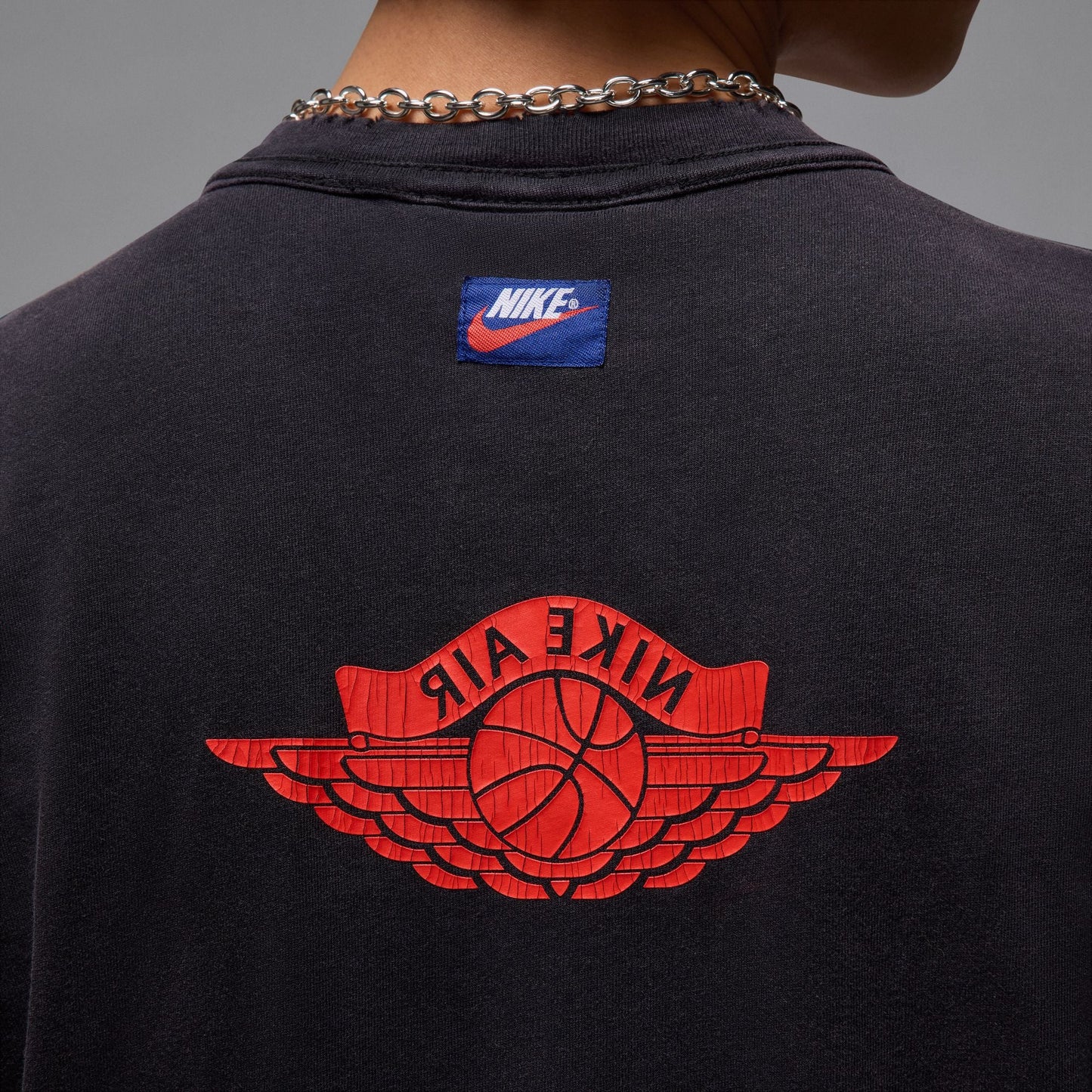 Air Jordan Mens Rare Air Tee - Black/Chile Red
