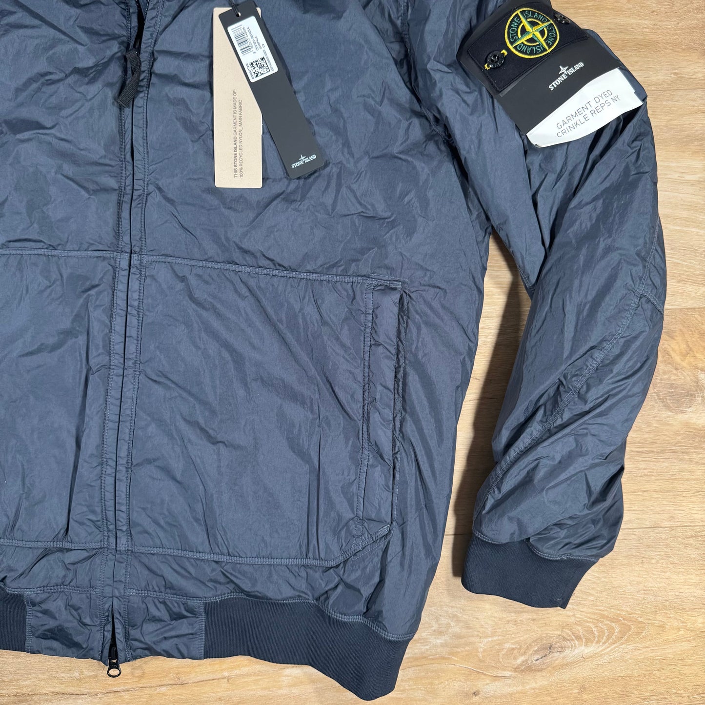 Stone Island Crinkle Reps NY Padded Jacket in Navy