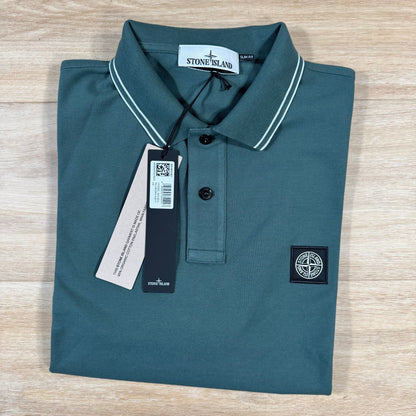 Stone Island Organic Cotton Pique Polo Shirt in Bottle Green