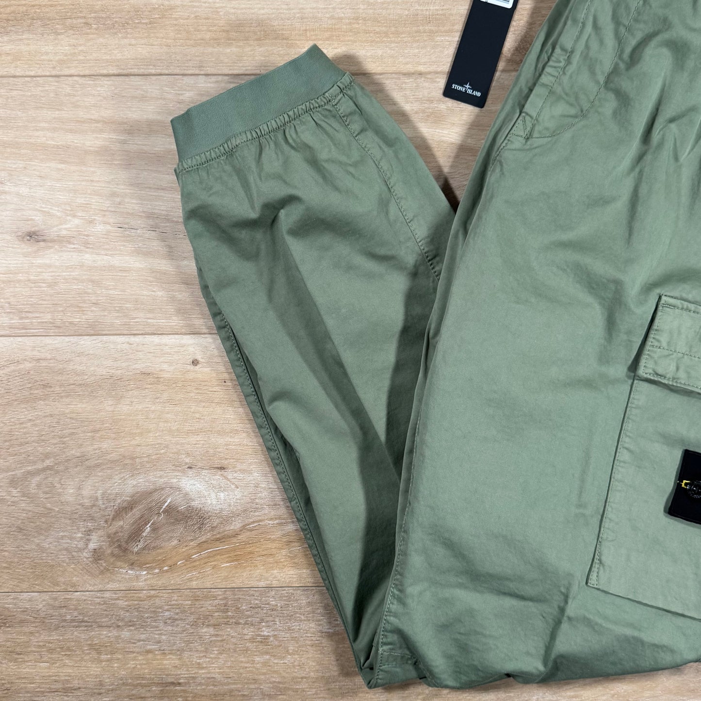 Stone Island Stretch Cargo Pants in Sage Green