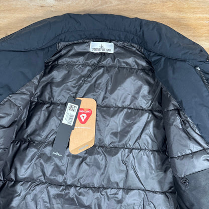 Stone Island Micro Twill Padded Car Coat in Navy