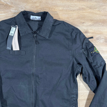 Stone Island Stretch Twill Overshirt in Black