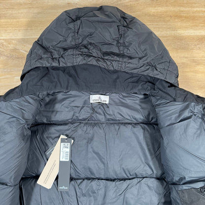Stone Island Crinkle Reps NY Nylon Down Jacket in Black