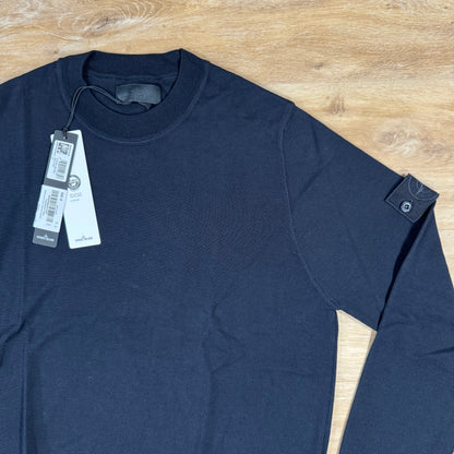 Stone Island Light Pure Wool Ghost Sweatshirt in Navy