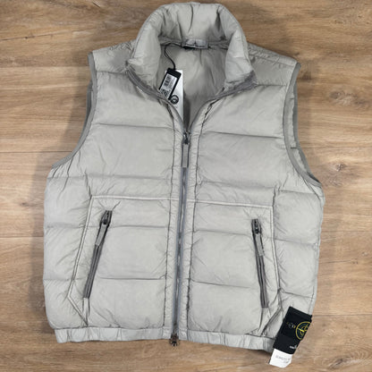 Stone Island Seamless Tunnel Nylon Down-TC Vest in Pearl Grey