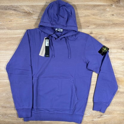 Stone Island Organic Cotton Fleece Pullover Hoodie in Lavender