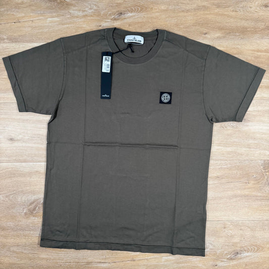 Stone Island Patch Logo T-Shirt in Military Green