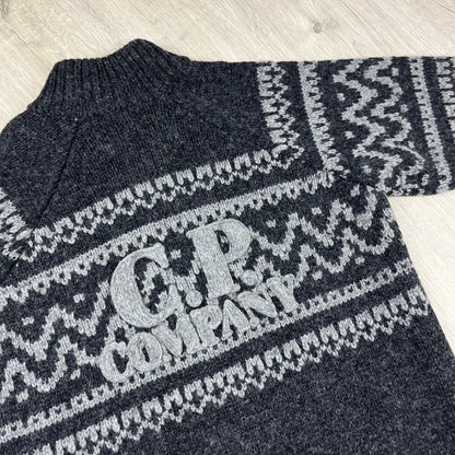 CP Company Jacquard Wool Fleece - Black