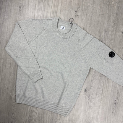 CP Company Knit Sweatshirt - Off White Melange