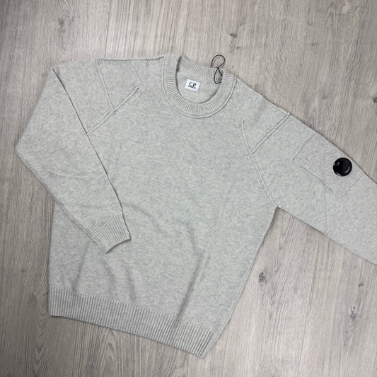 CP Company Knit Sweatshirt - Off White Melange