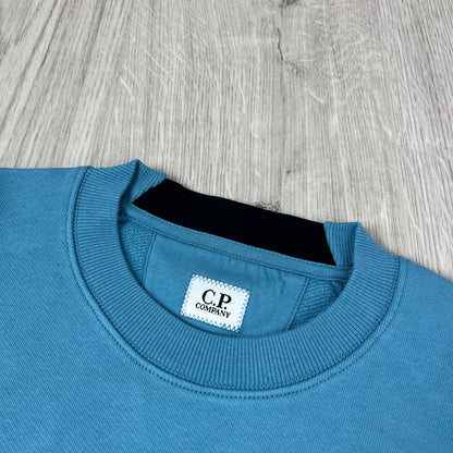 CP Company Raised Fleece Sweatshirt - Aegean Blue