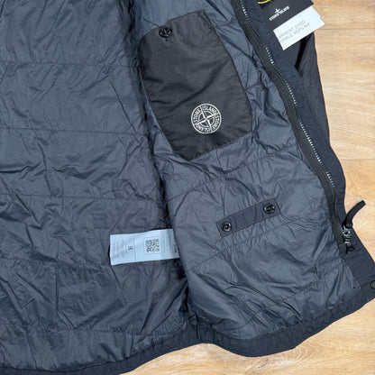 Stone Island Garment Dyed Crinkle Reps NY Overshirt in Black