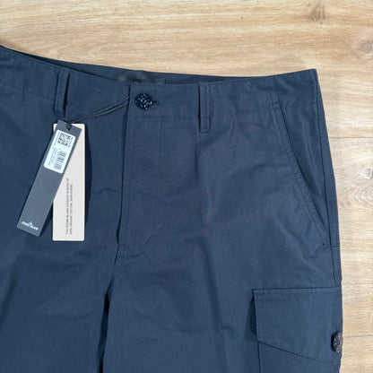Stone Island Weatherproof Ghost Cargo Bermuda Shorts in Navy