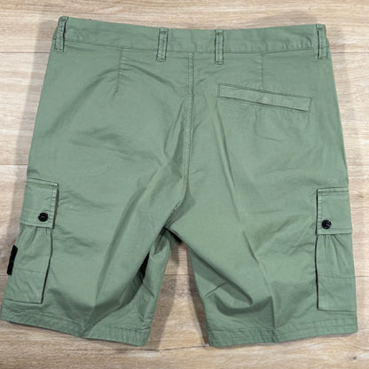 Stone Island Supima Cotton Twill Stretch-TC Bermuda Shorts in Sage Green