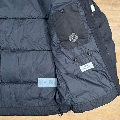 Stone Island Crinkle Reps NY Nylon Down Jacket in Black