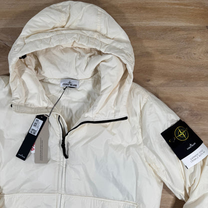 Stone Island Crinkle Reps NY Padded Jacket in Ivory