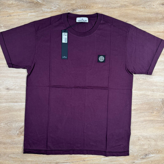 Stone Island Patch Logo T-Shirt in Amaranth