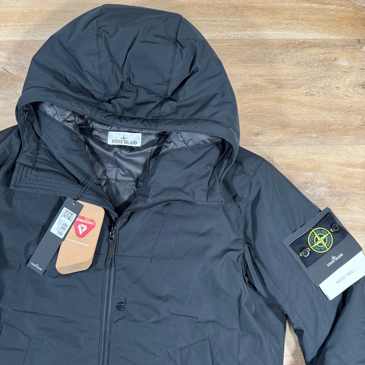 Stone Island Micro Twill Padded Jacket in Black