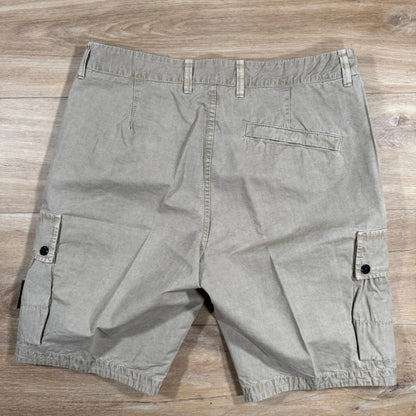 Stone Island Brushed Cotton Cargo Bermuda Shorts in Desert