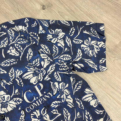 CP Company Floral Shirt - Blue